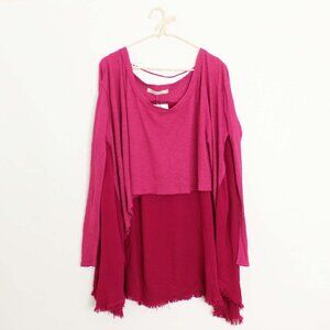 Free People TT Special Cropped Long Sleeve Top